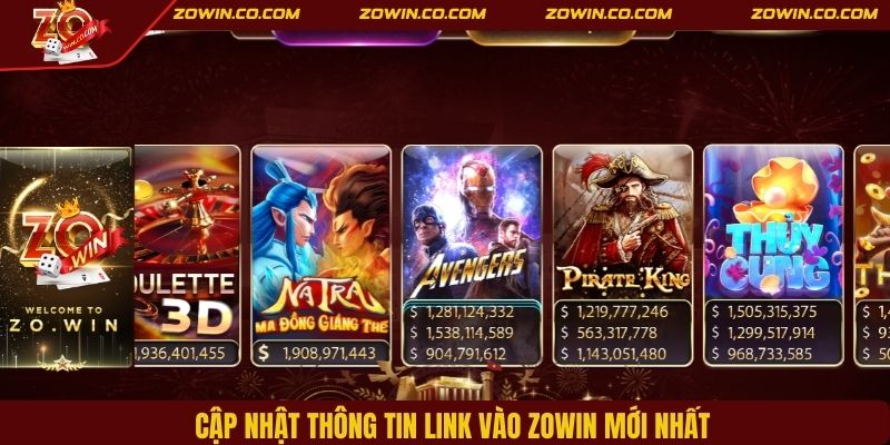Cập nhật thông tin link vào ZOWIN mới nhất